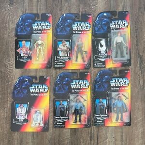New In Packaging 6 Star Wars The Power of the Force Figures
